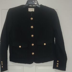 Universal Thread Black Blazer with Gold Accents